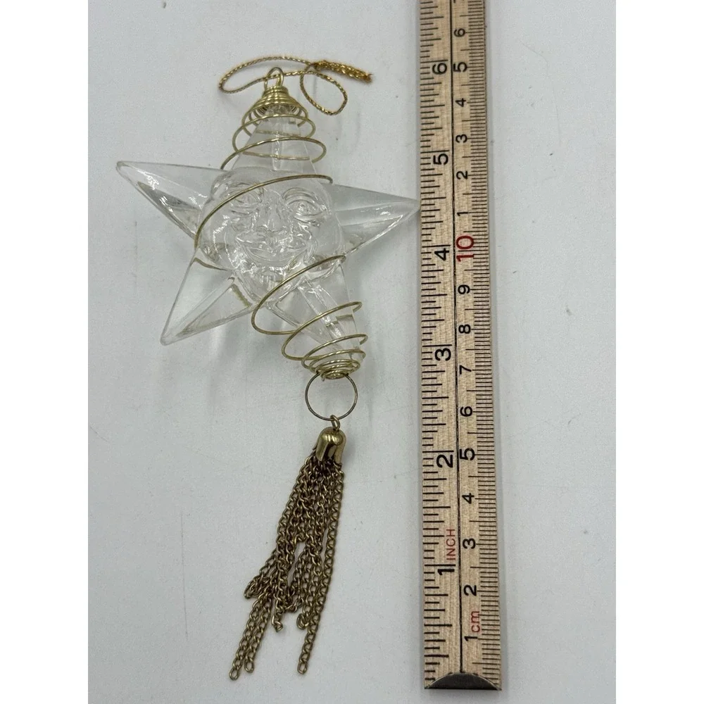 Acrylic Celestial Sun - Wrapped With Gold Wire Ornament Window Hanging